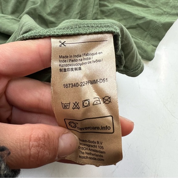 Scotch & Soda men’s khaki floral shirt S L109-3 - Picture 5 of 6